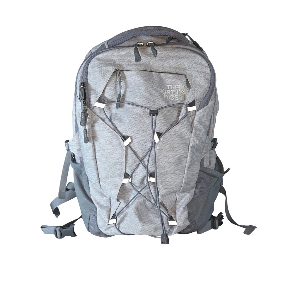 The North Face Borealis Backpack Heather Gray FlexVent OS Hiking Travel Outdoor